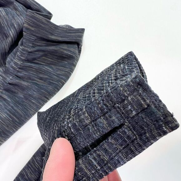 Athleta Shirt Womens XL Fastest Track Space Dye Ruched Stretchy Top Thumbholes - Picture 7 of 11